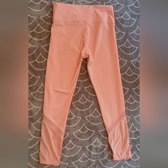 Fabletics medium pink peach mesh athletic leggings Sz Medium - Picture 4 of 10
